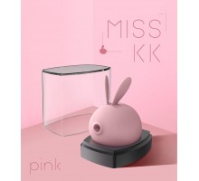 Розовый вакуумный стимулятор клитора Miss KK