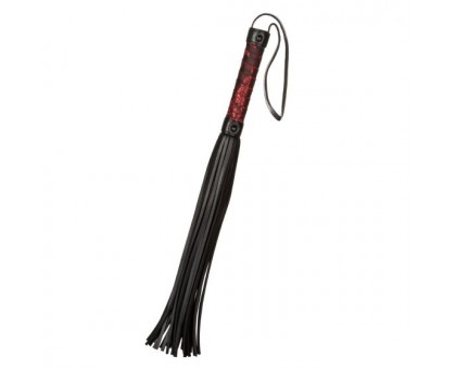 Черная многохвостая гладкая плеть Scandal Flogger Bulk - 69 см.