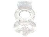 Прозрачное эрекционное кольцо с вибрацией Climax Gems Crystal Ri
