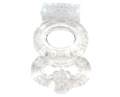 Прозрачное эрекционное кольцо с вибрацией Climax Gems Crystal Ring