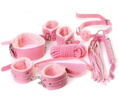 Набор розового цвета для ролевых игр в стиле БДСМ Nasty Girl