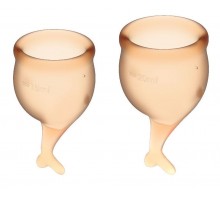 Набор оранжевых менструальных чаш Feel secure Menstrual Cup