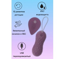 Фиолетовые вагинальные виброшарики с пультом ДУ Dea - 8,3 см.