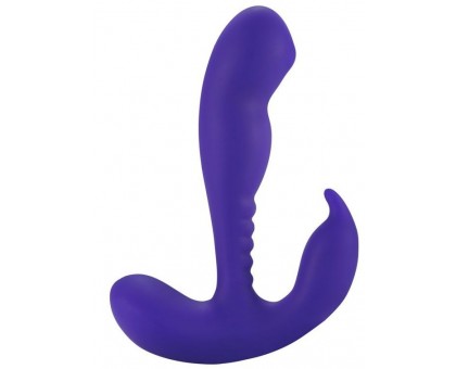Фиолетовый стимулятор простаты Anal Vibrating Prostate Stimulator with Rolling Ball - 13,3 см.