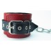 Красно-черные наручники c меховой подкладкой