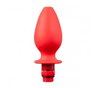 Красная насадка для душа HYDROBLAST 4INCH BUTTPLUG SHAPE DOUCHE - 10,2 см.
