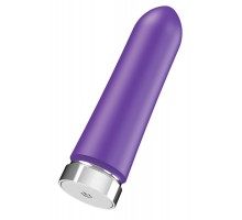 Фиолетовая перезаряжаемая вибропуля VeDO Bam - 9,7 см.