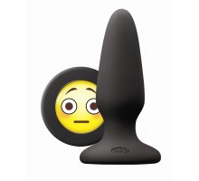 Черная силиконовая пробка среднего размера Emoji OMG - 10,2 см.