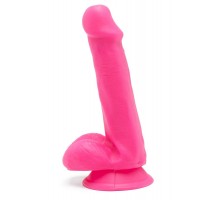 Розовый фаллоимитатор Happy Dicks Dildo 6 inch Balls - 15,2 см.