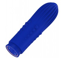 Синяя вибропуля Turbo Rechargeable Bullet Lush - 9,8 см.