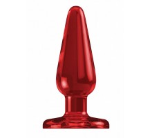 Красная анальная пробка Butt Plug Basic 3 Inch - 7,6 см.