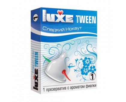 Презерватив Luxe Tween  Сладкий нокаут  с ароматом фиалки - 1 шт.