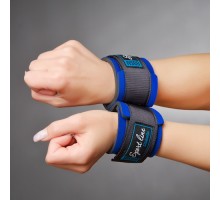 Синие наручники для начинающих с застежками на липучках 