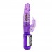 Фиолетовый вибратор India Cowherd с ротацией и клиторальной стимуляцией - 21,5 см.