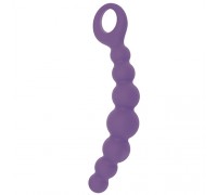 Фиолетовая анальная цепочка CATERPILL-ASS SILICONE PURPLE - 19,5 см.