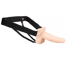 Полый страпон с вибрацией Vibrating Strap-On Sleeve - 17,5 см.