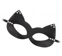 Пикантная черная маска  Кошка  с заклепками