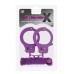 Фиолетовые наручники из листового металла в комплекте с веревкой BONDX METAL CUFFS LOVE ROPE SET