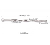 Металлический уретральный стимулятор - 16 см.