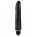Чёрный вибратор-реалистик 10  Vibrating Stiffy - 30,5 см.