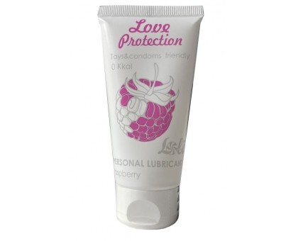 Лубрикант на водной основе с ароматом малины Love Protection Raspberry - 50 мл.