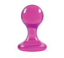 Розовая анальная пробка Luna Balls на присоске - 8,5 см.