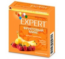 Цветные презервативы Expert  Фруктовый микс  - 3 шт.