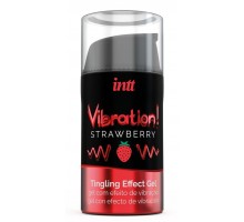 Жидкий интимный гель с эффектом вибрации Vibration! Strawberry - 15 мл.