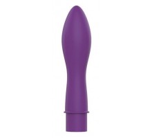 Фиолетовый гладкий мини-вибромассажер - 12,5 см.