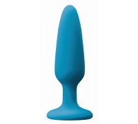 Голубая анальная мини-пробка Small Plug - 11,5 см.