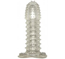 Прозрачная насадка с шипиками Cristal Condom - 12,5 см.