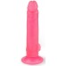Розовый фаллоимитатор-реалистик на присоске - 16,5 см.