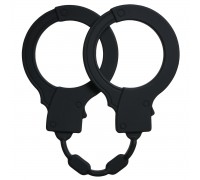 Чёрные силиконовые наручники Stretchy Cuffs Black