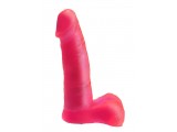 Розовая гелевая насадка для страпона - 16,5 см.
