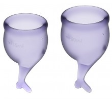 Набор фиолетовых менструальных чаш Feel secure Menstrual Cup