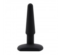 Черная анальная втулка Silicone Butt Plug 4  - 11 см.