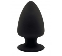 Черная анальная втулка Premium Silicone Plug XS - 8 см.