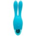 Голубой вибратор INDULGENCE Rechargeable Dream Bunny - 15 см.