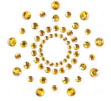 Золотистые наклейки на грудь Mimi Bijoux