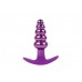 Фиолетовая анальная втулка в виде ёлочки - 10,9 см.