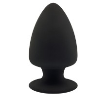 Черная анальная втулка Premium Silicone Plug M - 11 см.