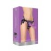 Фиолетовый страпон Deluxe Silicone Strap On 10 Inch с волнистой насадкой - 25,5 см.