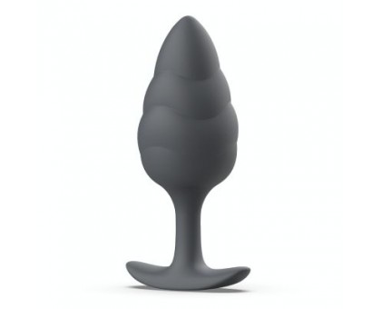Серая анальная пробка Bswish Bfilled Basic Plus Wave - 10,8 см.