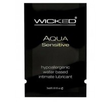Мягкий лубрикант на водной основе WICKED AQUA Sensitive - 3 мл.