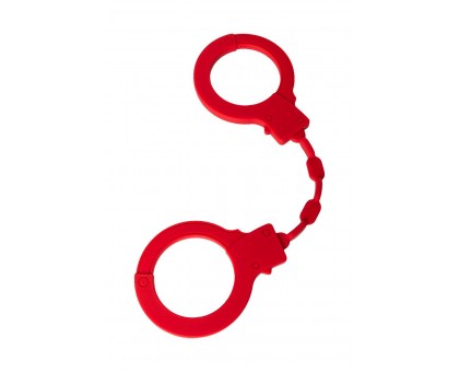 Красные силиконовые наручники  Штучки-дрючки 