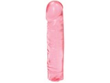 Розовый прозрачный гелевый фаллоимитатор Сristal Jellies - 20 см