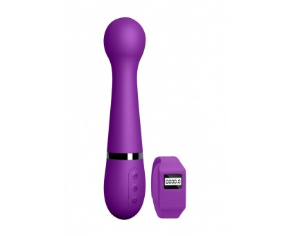 Фиолетовый вибромассажер Kegel Wand - 18,5 см.