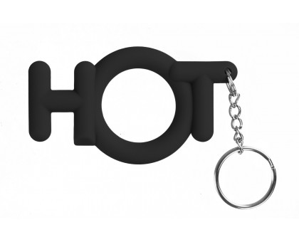 Чёрное эрекционное кольцо Hot Cocking 