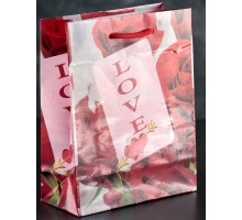 Подарочный пакет  Любовь  - 23 х 18 см.