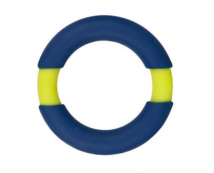 Синее эрекционное кольцо NEON STIMU RING 42MM BLUE/YELLOW